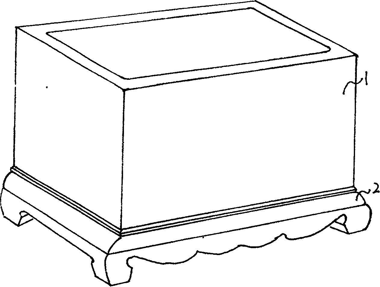 Stone cinerary casket