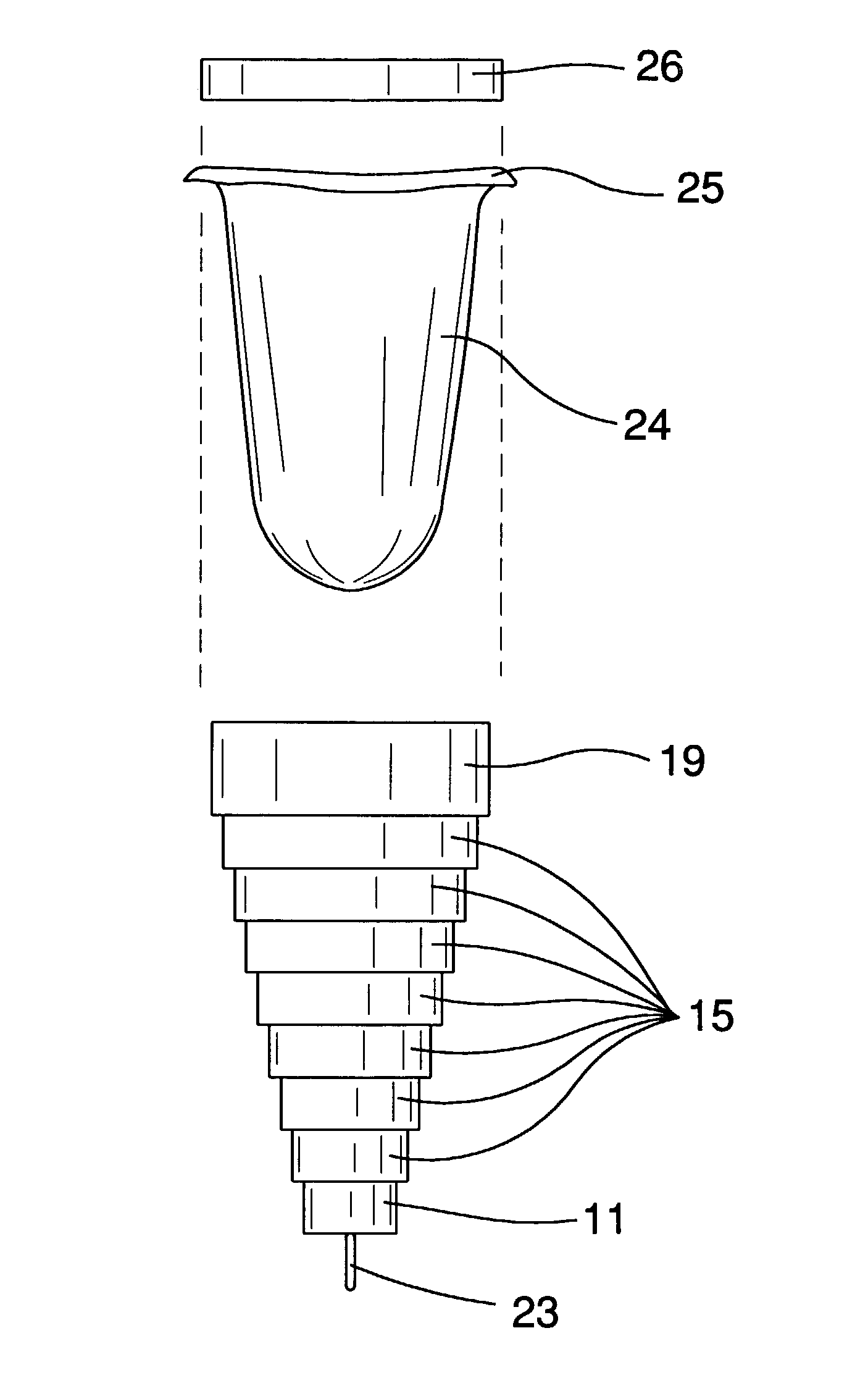 Expandable vomit container assembly