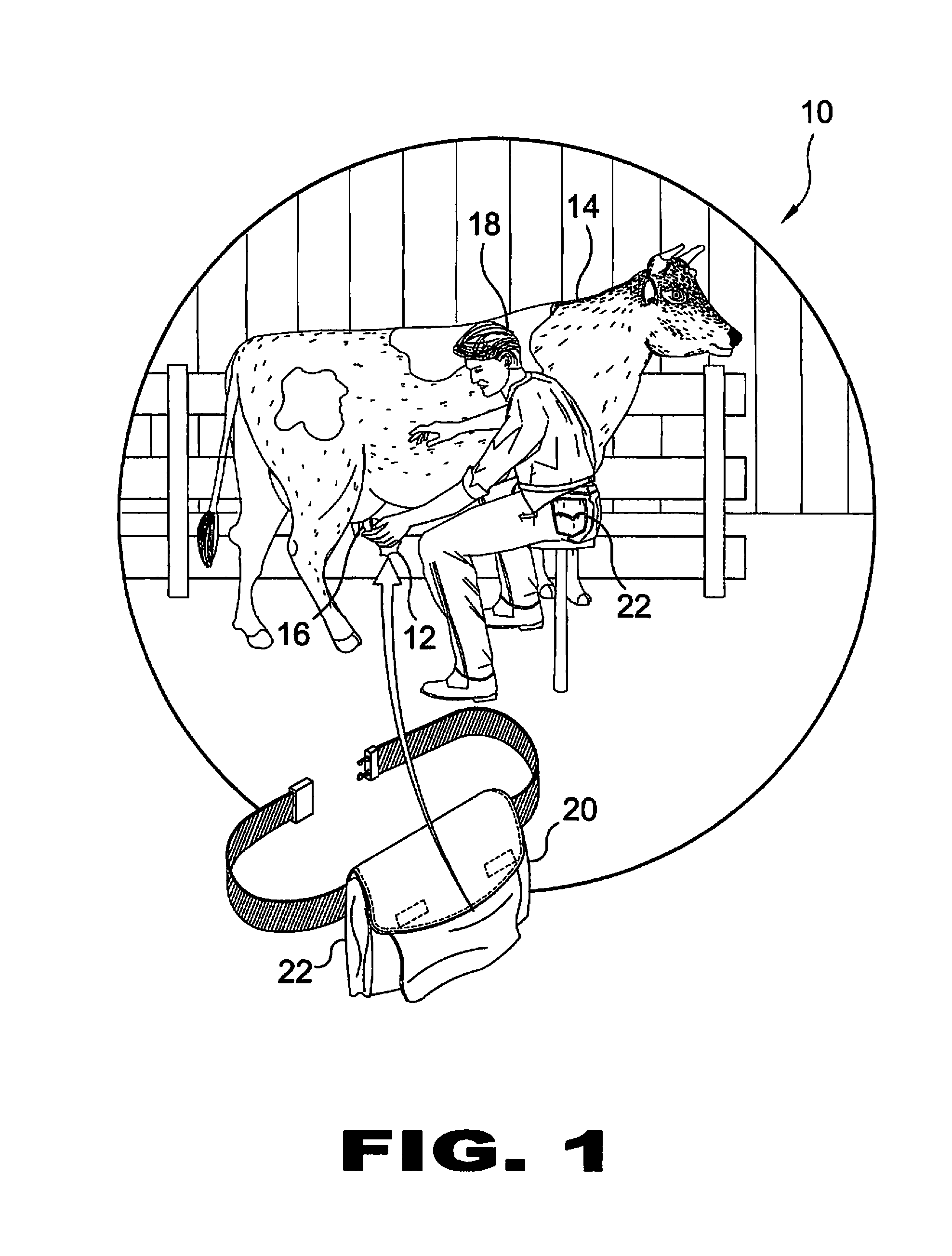 Device for using nonwoven towels in the dairy industry