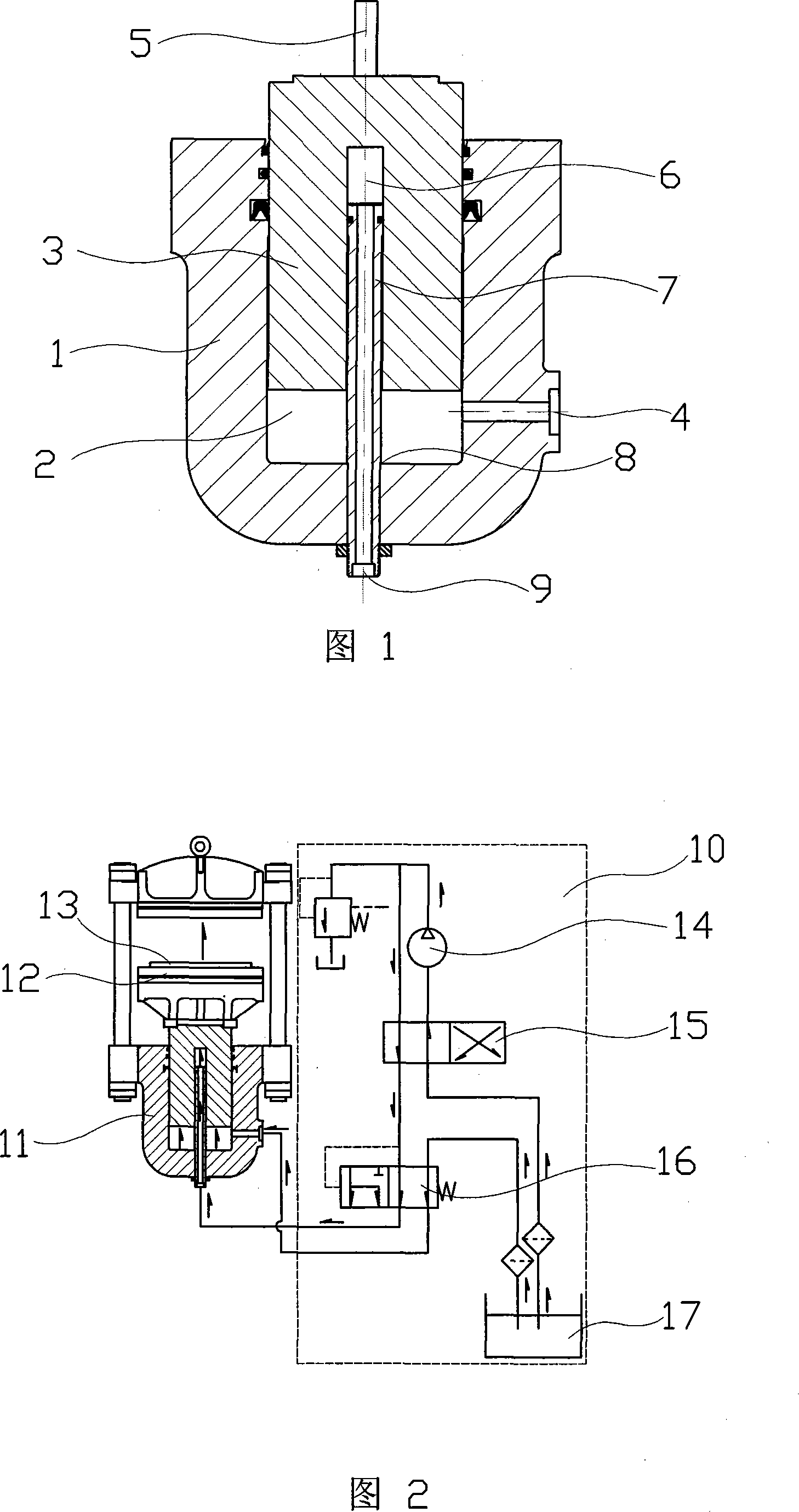 Combined type press hydraulic cylinder