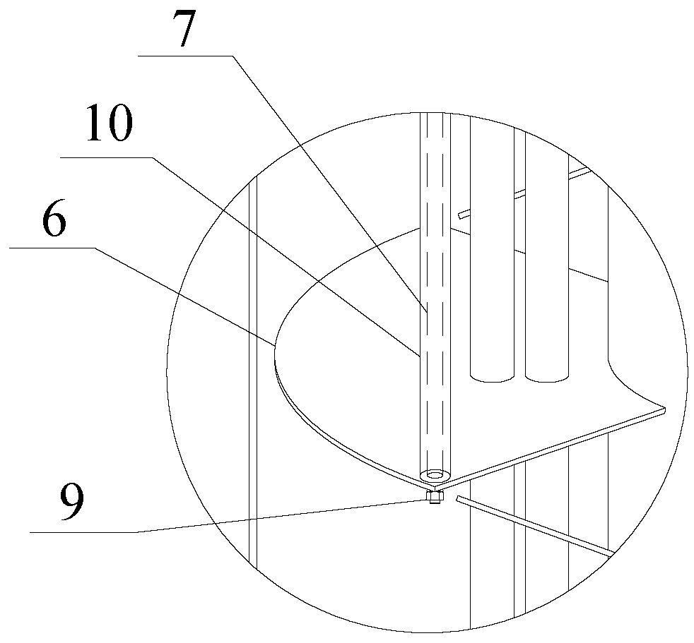 Discontinuous spiral baffle plate heat exchanger for cooling compressed air