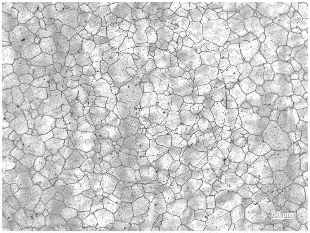 Operation method for measuring average grain size of metal