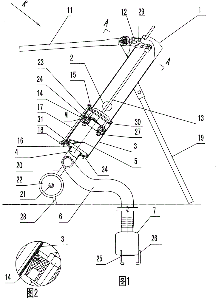 Manual surface type biogas discharge pump