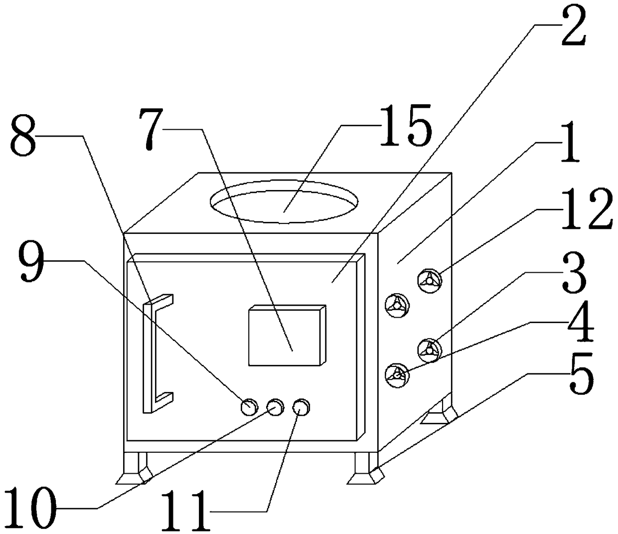 A distribution box capable of automatically cooling and lighting