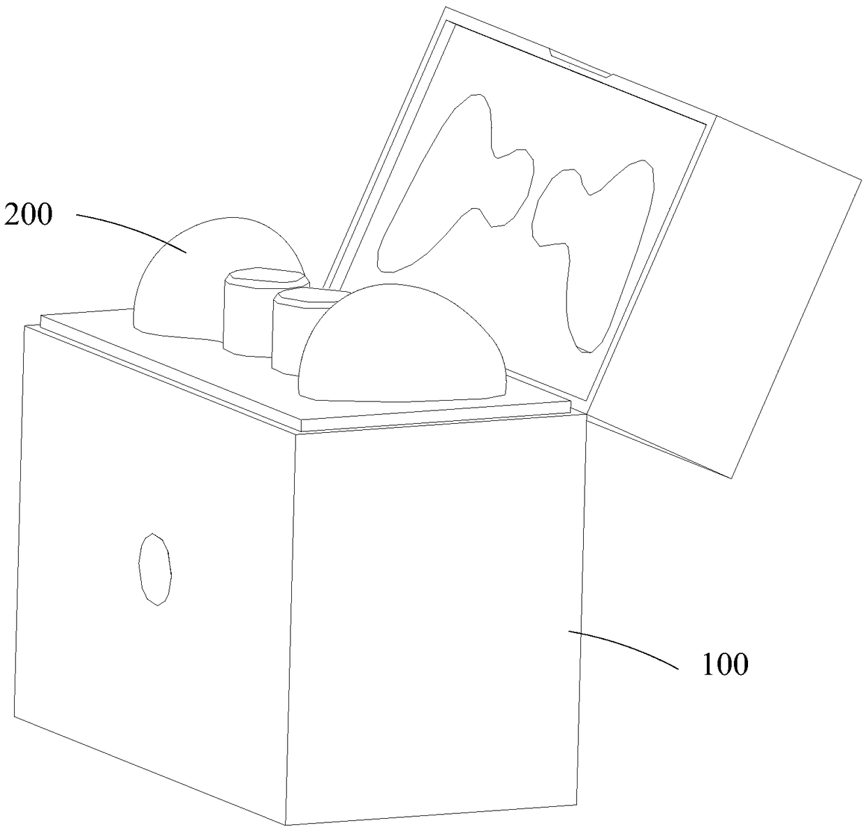 Earphone box, earphone set and earphone connecting method