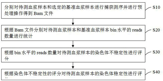 Chromosome stability evaluation method and device based on liquid biopsy, terminal equipment and storage medium