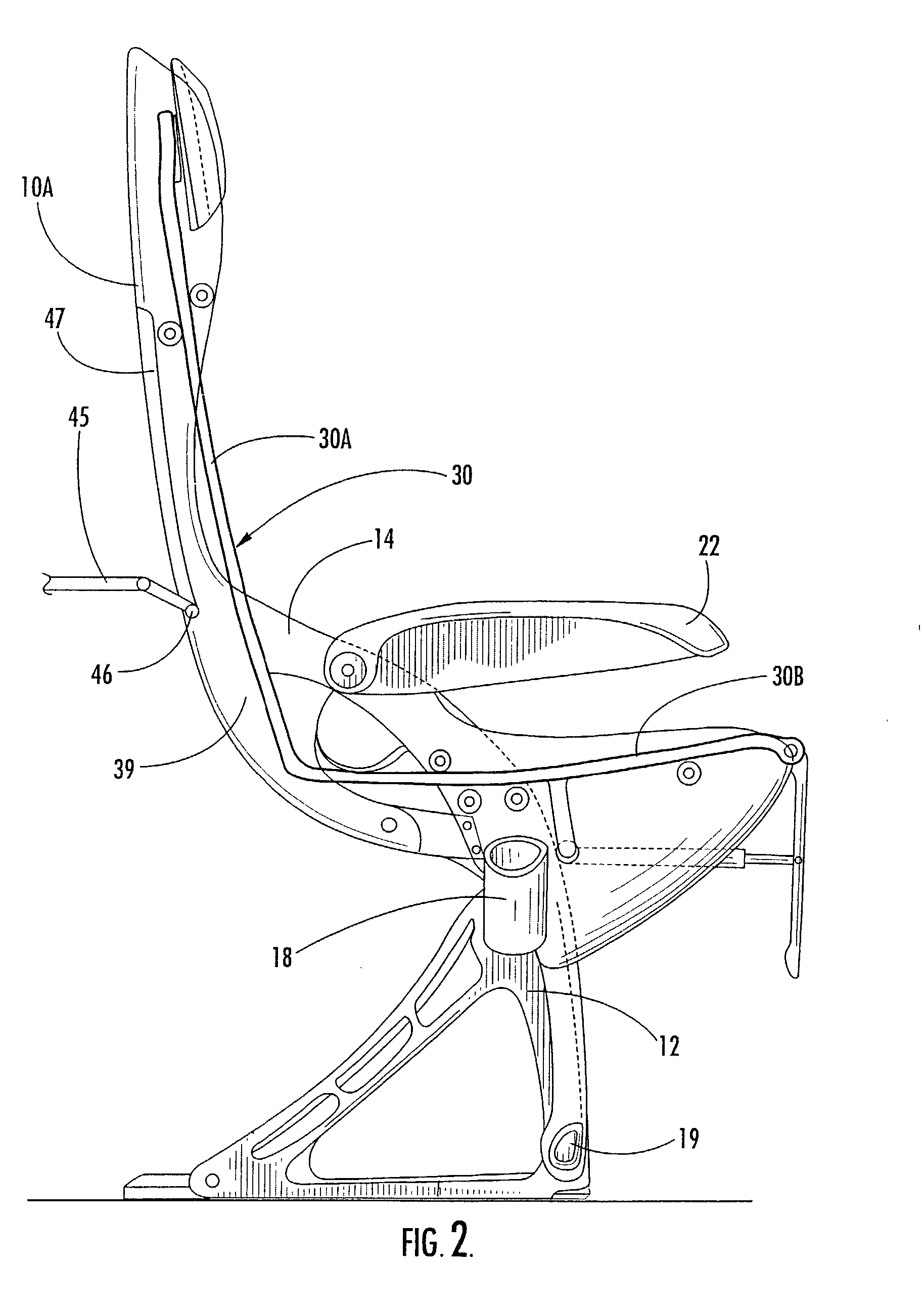 Aircraft passenger seat with seat back control array