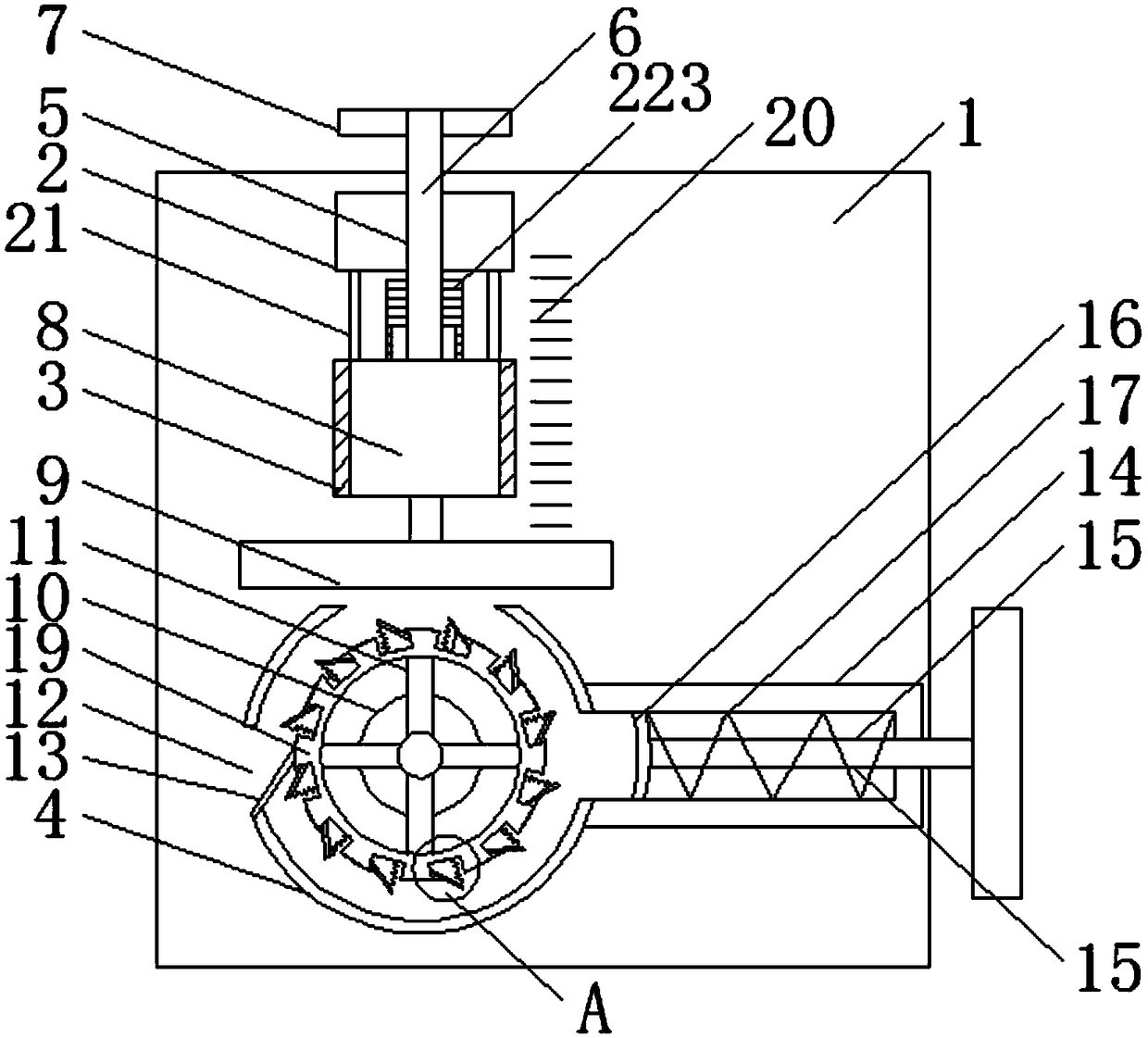 Drum type brake pad outer arc grinding machine