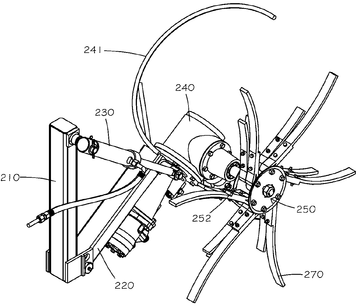 Sugar beet harvester with front threshing mechanism