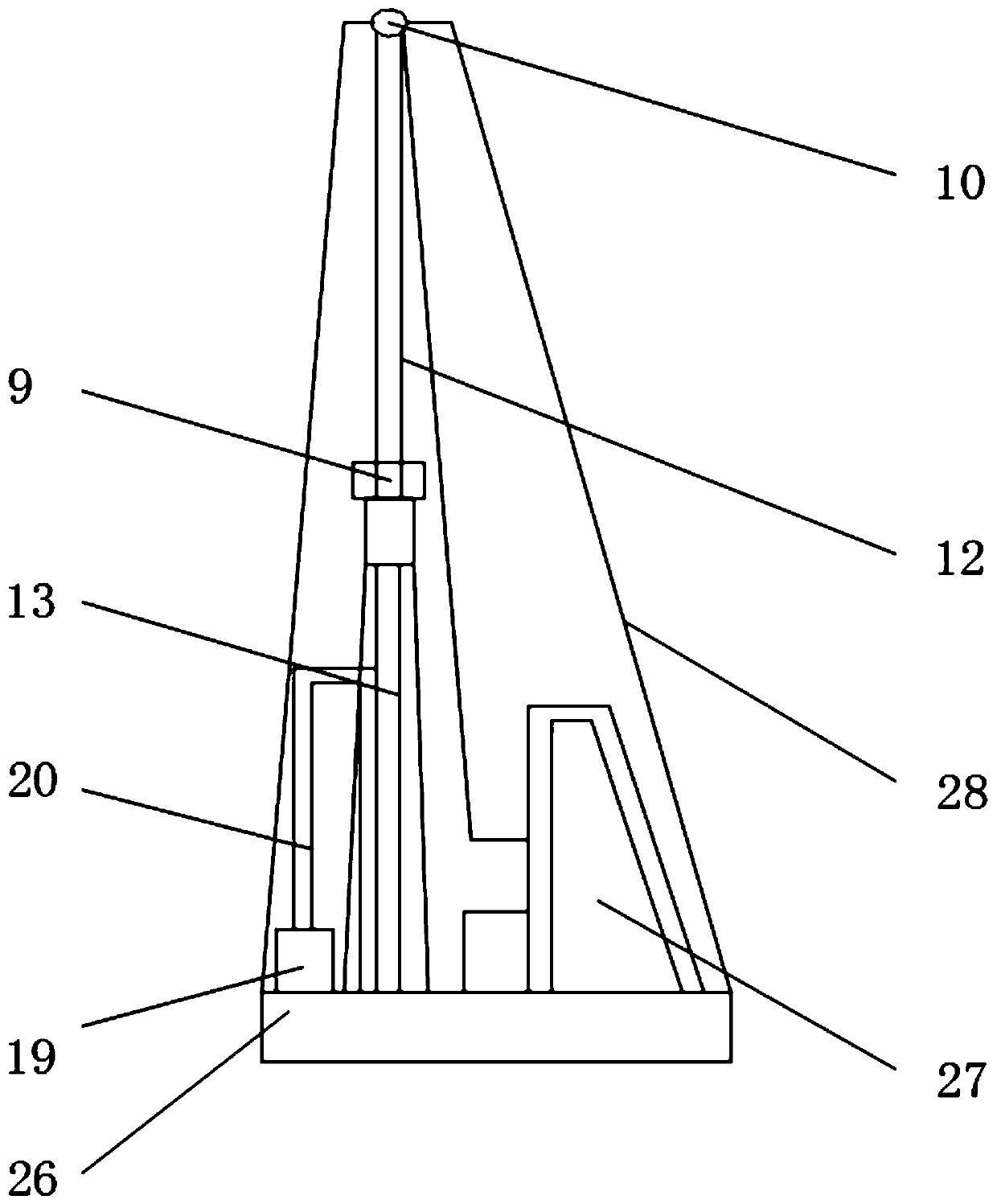 In-situ high-pressure rotary jet grouting injection repairing device for organic contaminated sites