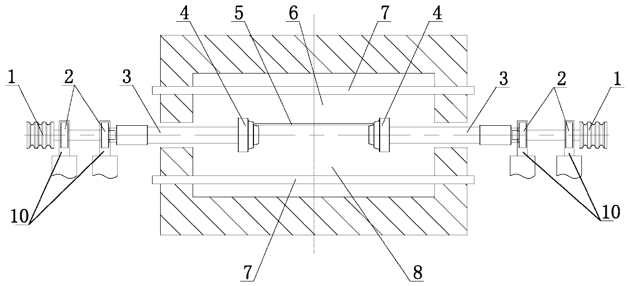 Novel roller way transmission structure of solar cell roller way furnace