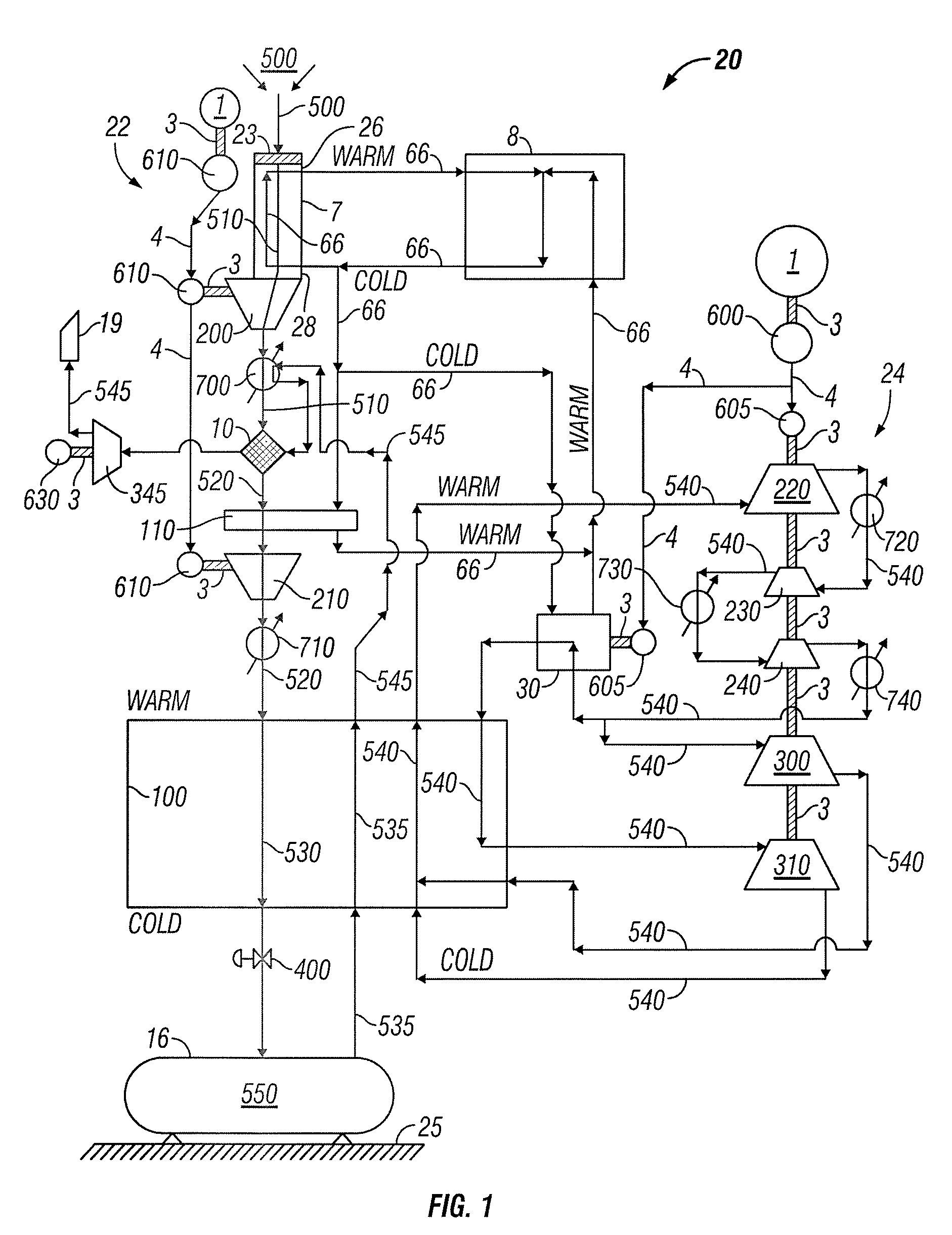 System and method for liquid air production, power storage and power release