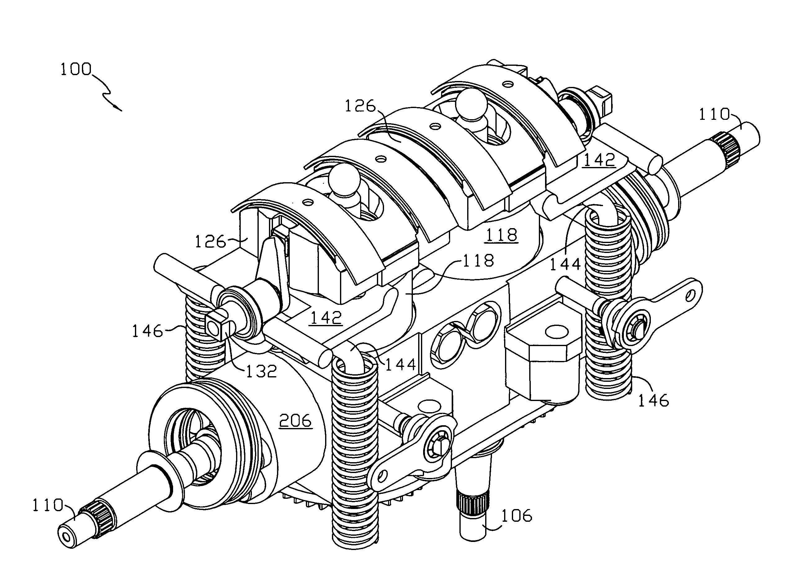 Return to neutral device for a hydraulic apparatus