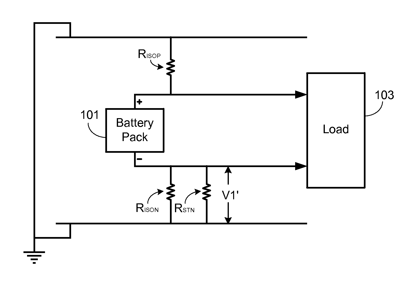 Method for Determining Battery Pack Isolation Resistance Via Dual Bus Monitoring