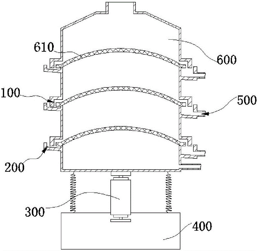 Tin powder screening device