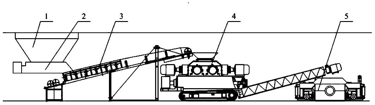 Pneumatic filling system and process for open-air side coal goaf