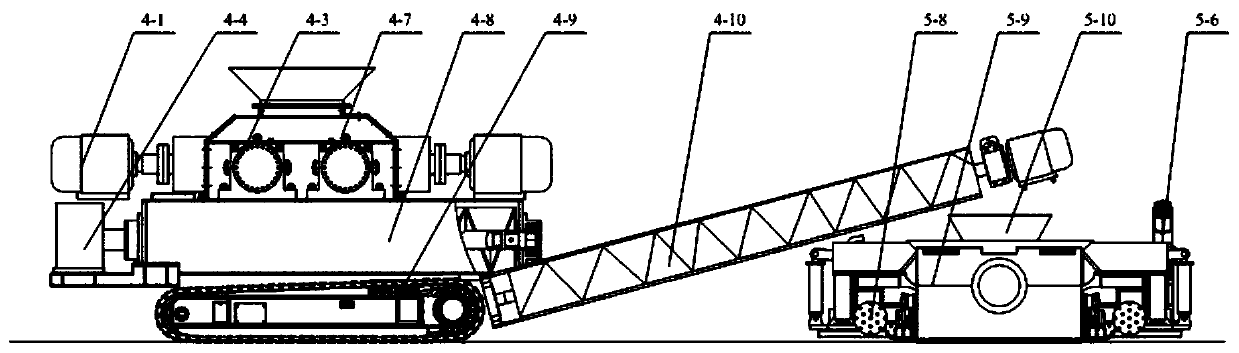 Pneumatic filling system and process for open-air side coal goaf