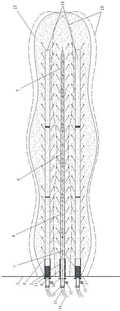 Cyclic induction curtain grouting method for inclined shaft to penetrate through water-enriched compact quicksand stratum