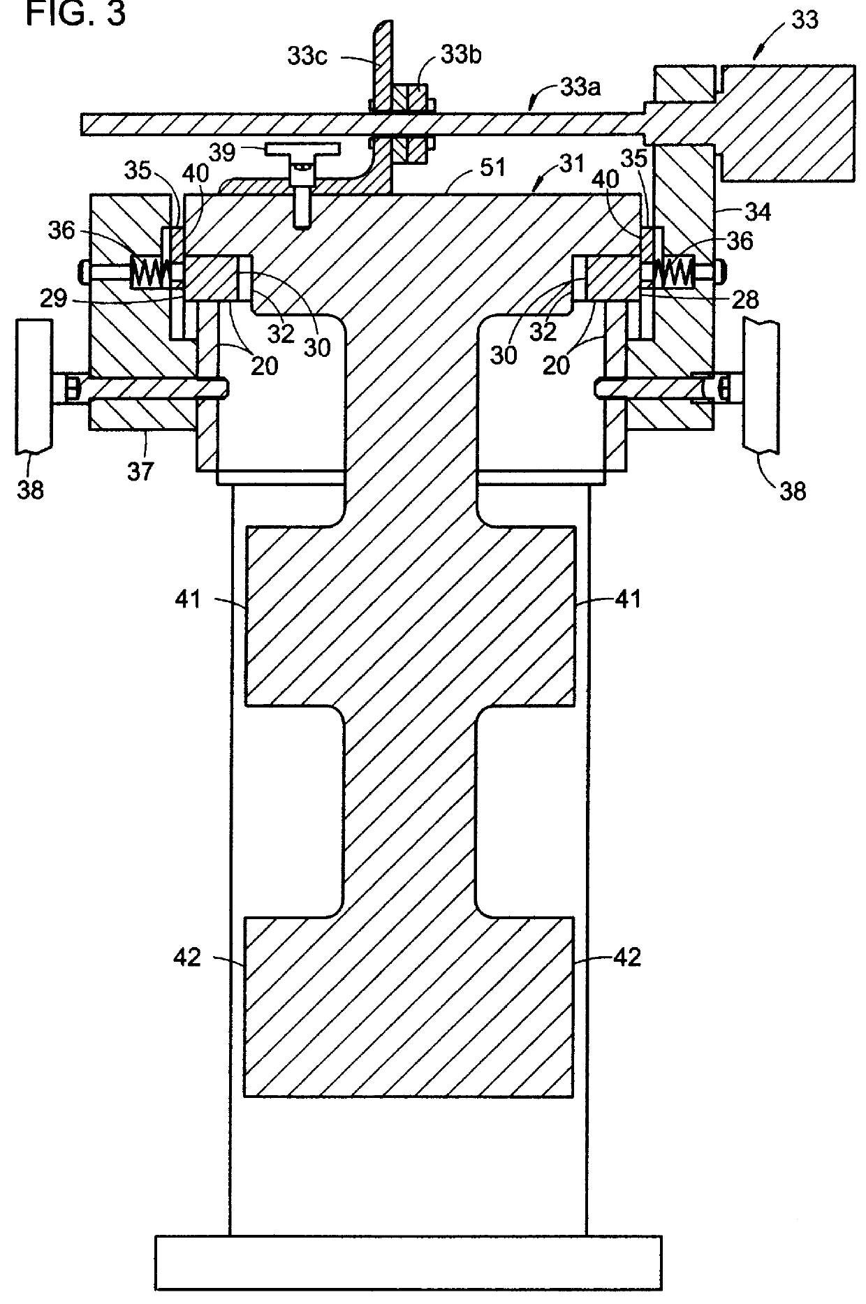 Aligning fixture for mold opening and closing mechanism