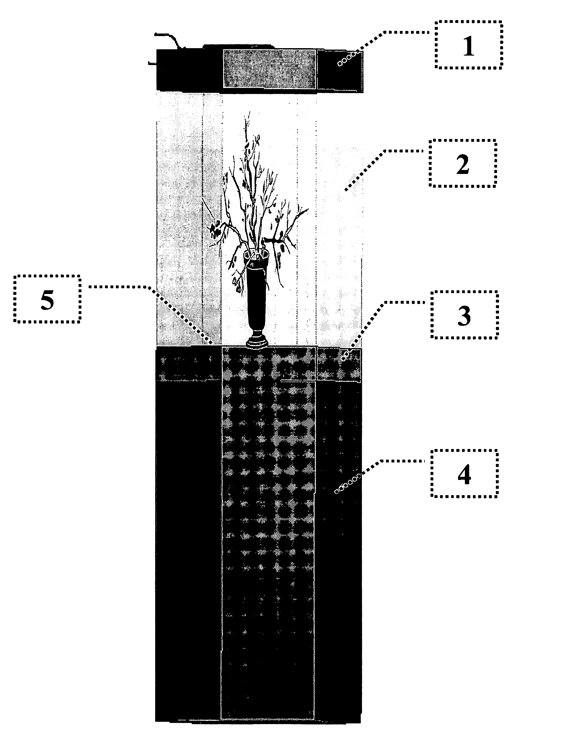 Sanitizing container and display