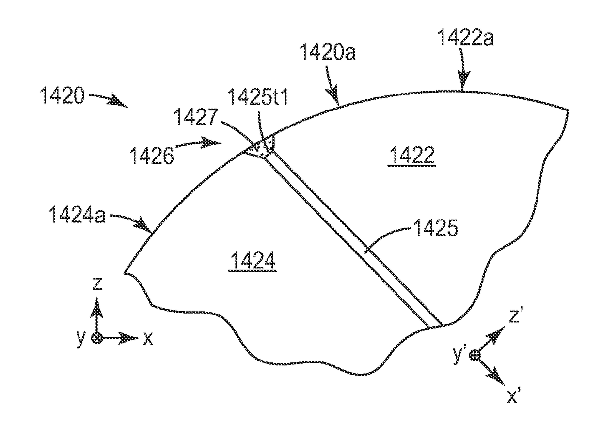 Lens with embedded multilayer optical film for near-eye display systems