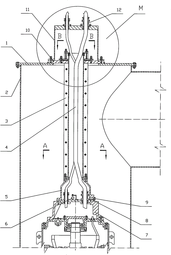 Cable dry-type line-outgoing device of electric diving pump