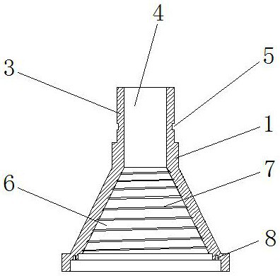 A combined cleaning and sweeping car noise reduction suction port, processing mold and using method of processing mold