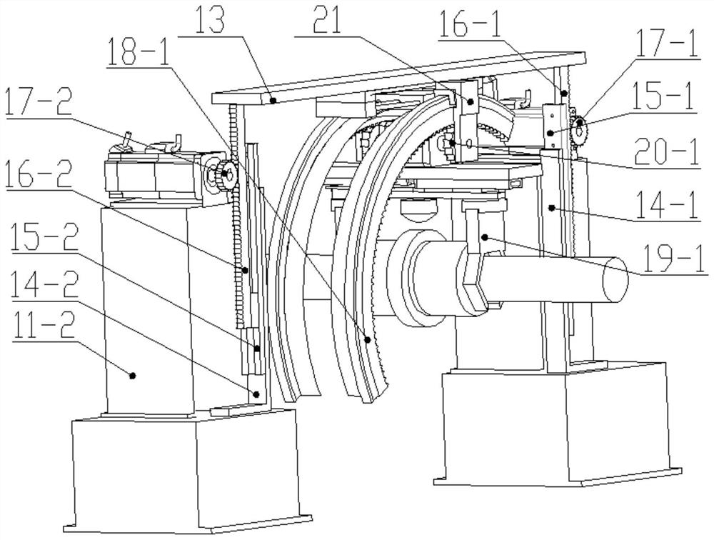 Automatic centering device of electro-spindle reliability test bench based on dragging