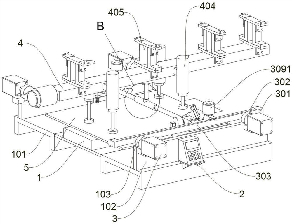 Automatic corner sectioning system for PE plate for pipeline