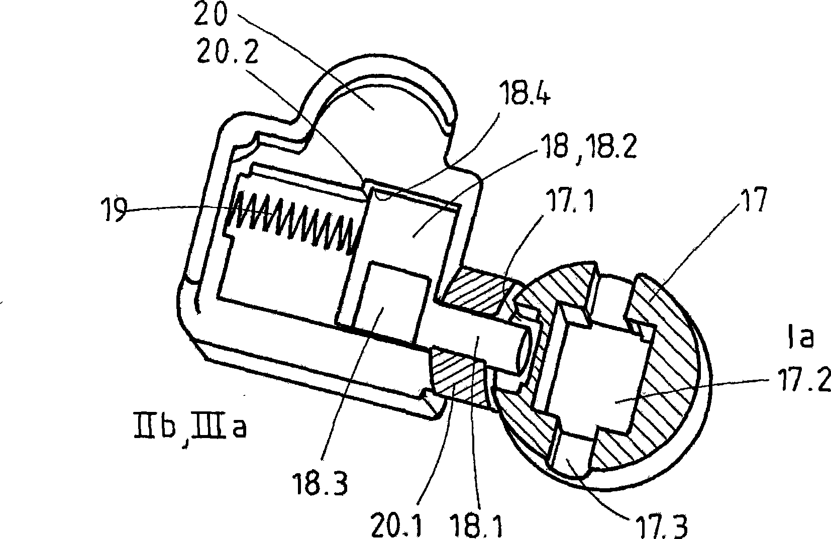 Locking device with a blocking element