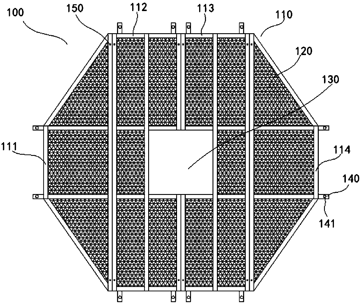 All-around protection operating platform for hole digging operation of manual hole digging pile