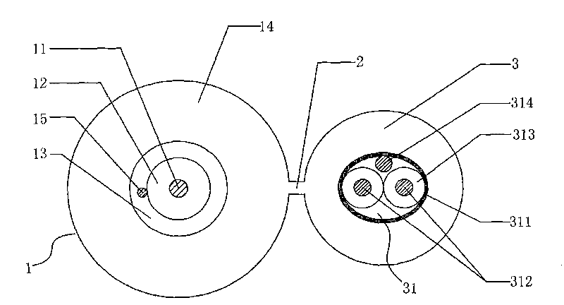 Composite cable for network