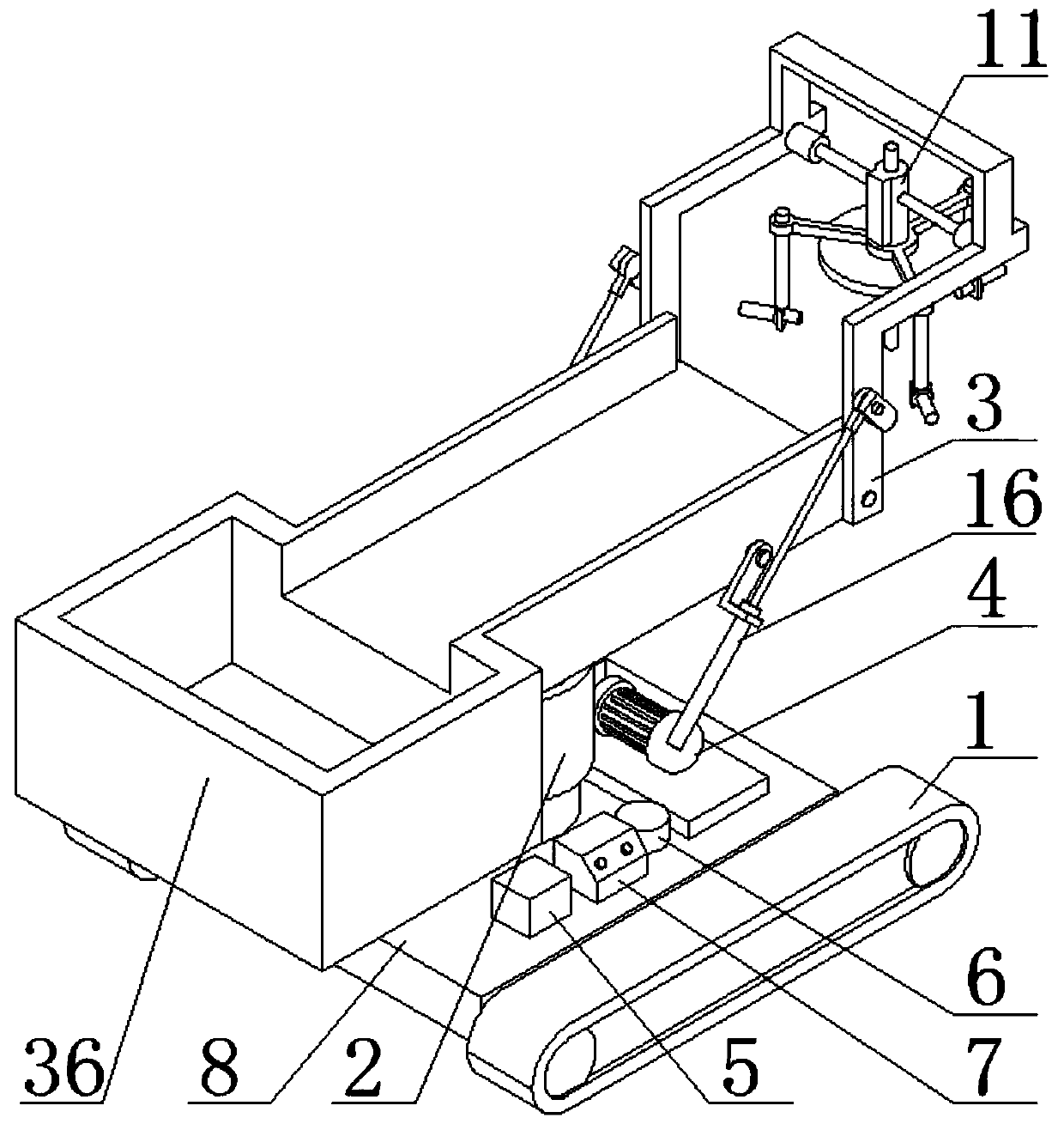 Machine-mounted splitting machine