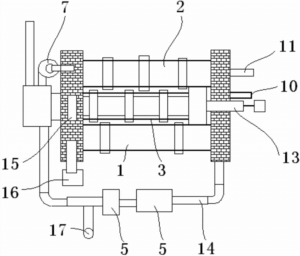 External-heated and solid heat carrier combined rotary dry-distillation method and device