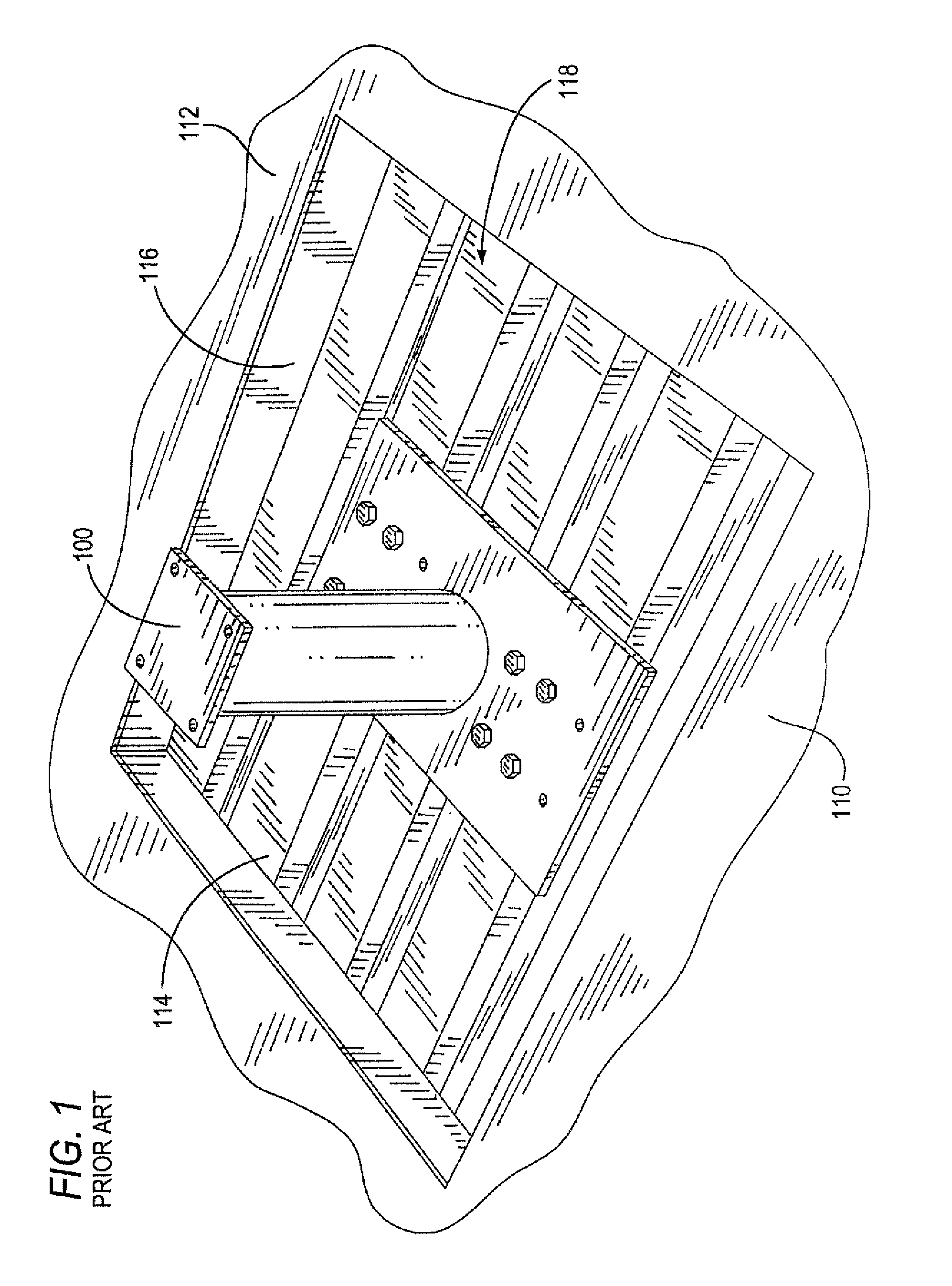 Non-invasive roof mounting adaptor and method for installing same