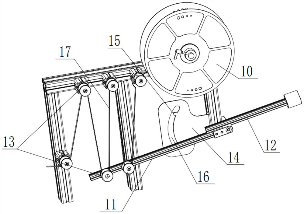 Adhesive tag placement equipment for abdominal pad processing