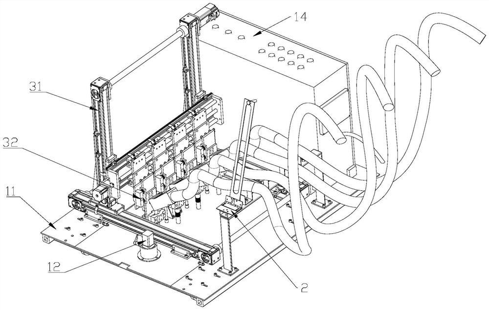 Efficient automatic welding device and welding system based on prefabricated cement board reinforcing steel bar welding