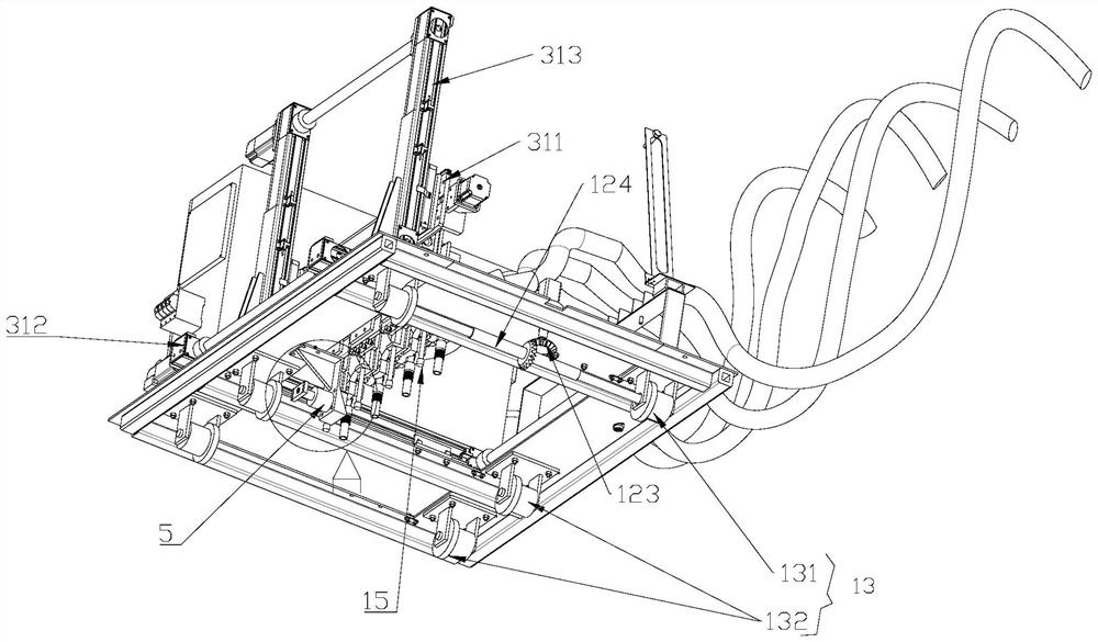 Efficient automatic welding device and welding system based on prefabricated cement board reinforcing steel bar welding