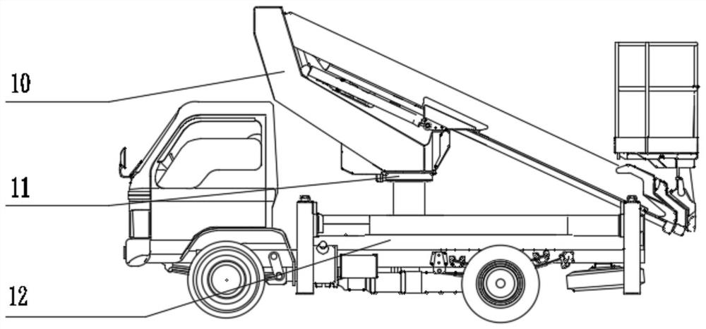 Double rotary device for vehicle-mounted aerial work platform