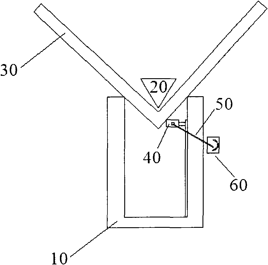 Device and method for measuring bending angle of bent piece