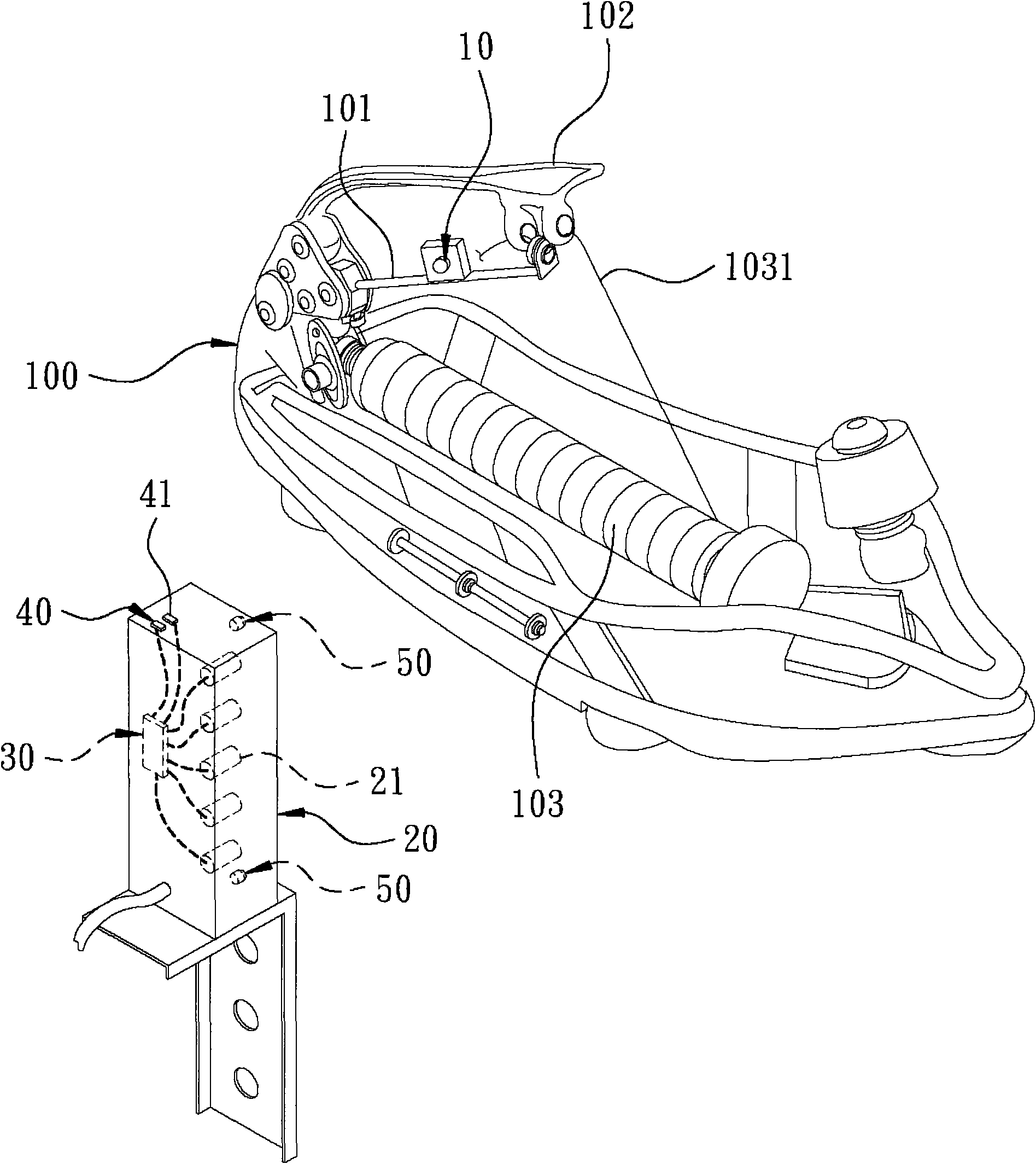 Weft breakage detection device with function of simple setting