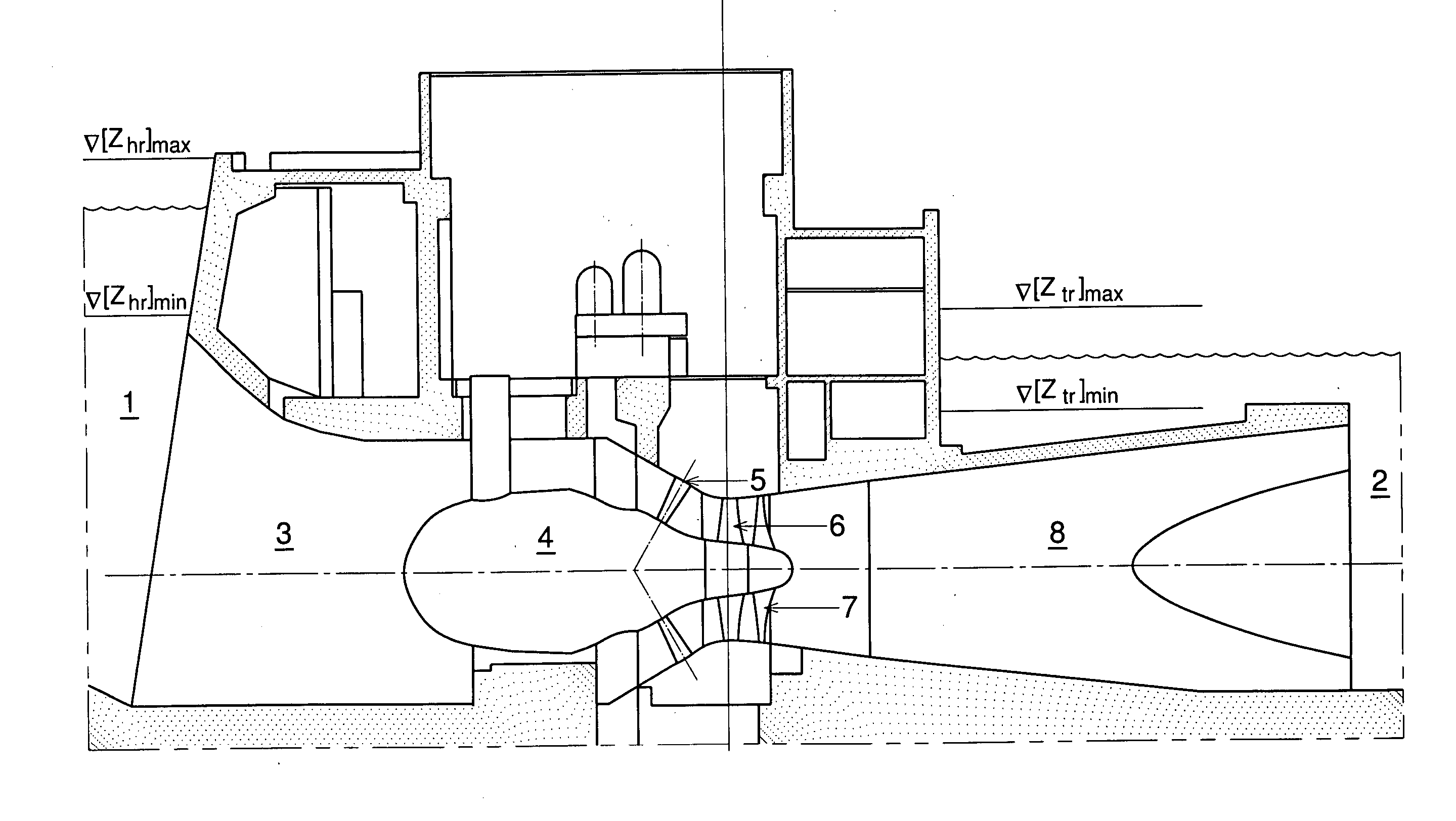 Two-way generation tidal power plant with one-way turbines