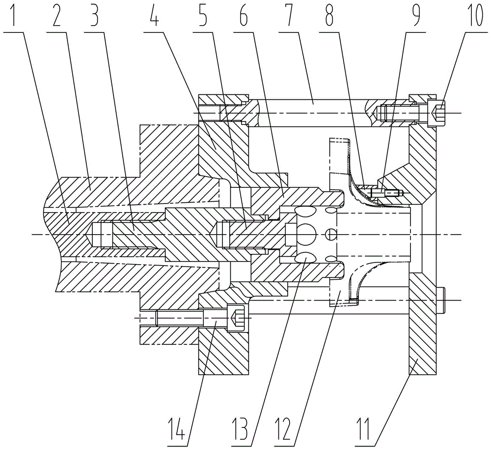 Vehicle water pump shell inner hole machining device