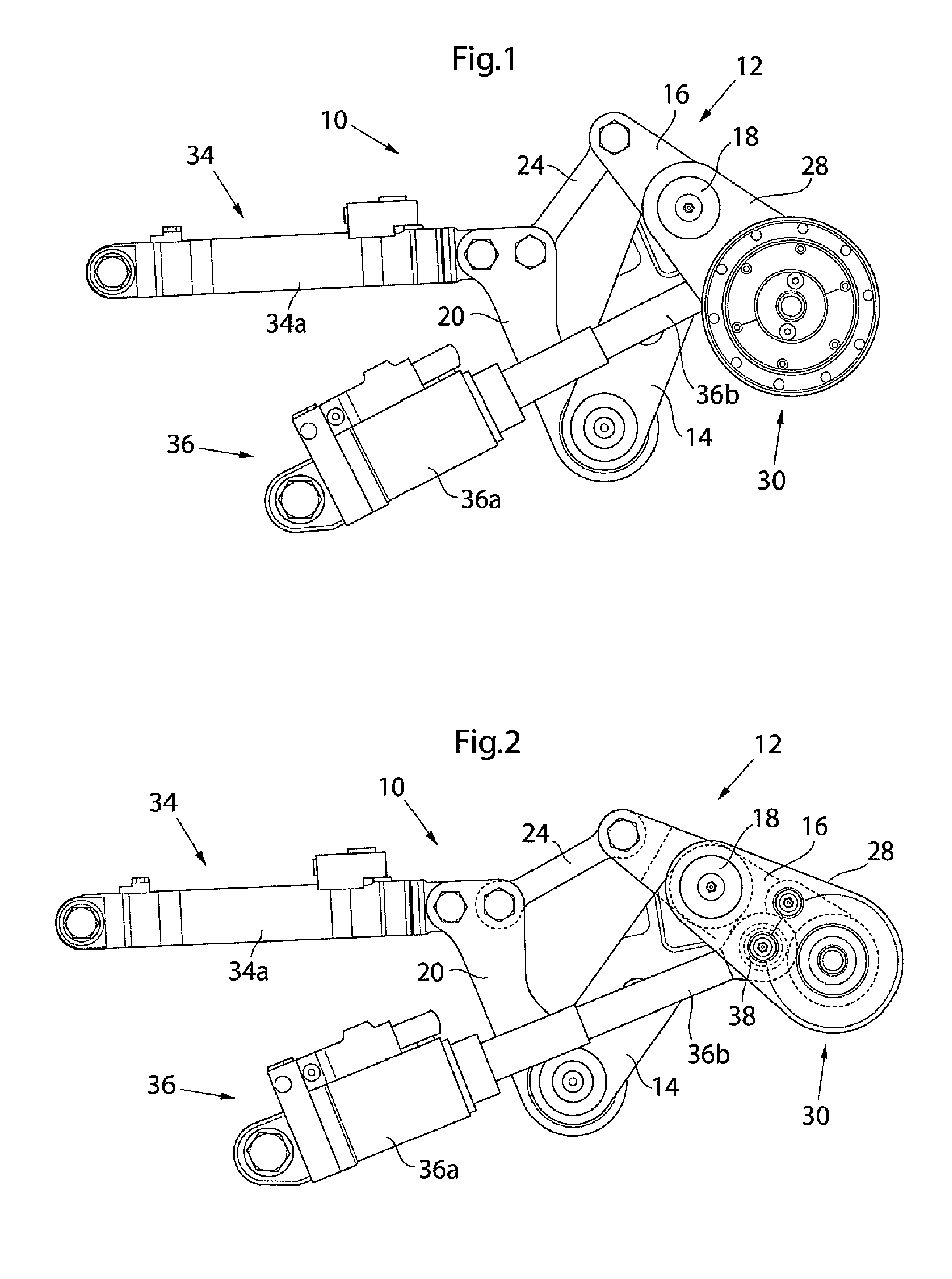 Arrangement for controlling a track tension wheel of tracked vehicle