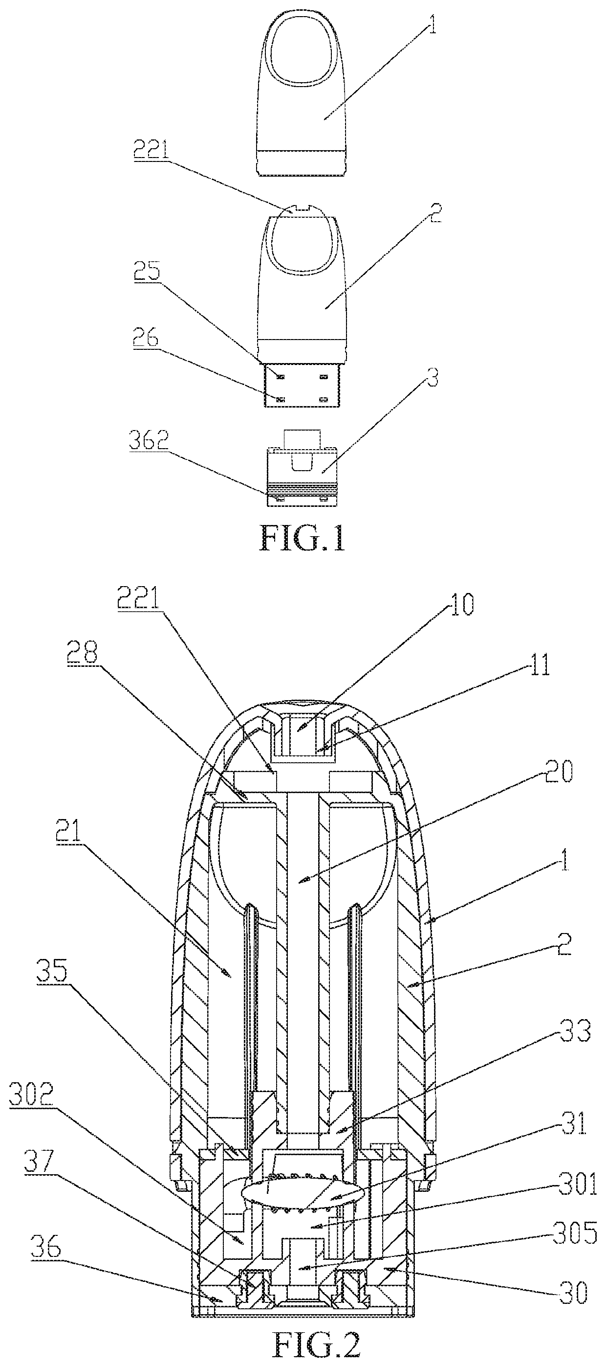 Electronic cigarette vaporizer with liquid storage transition chamber