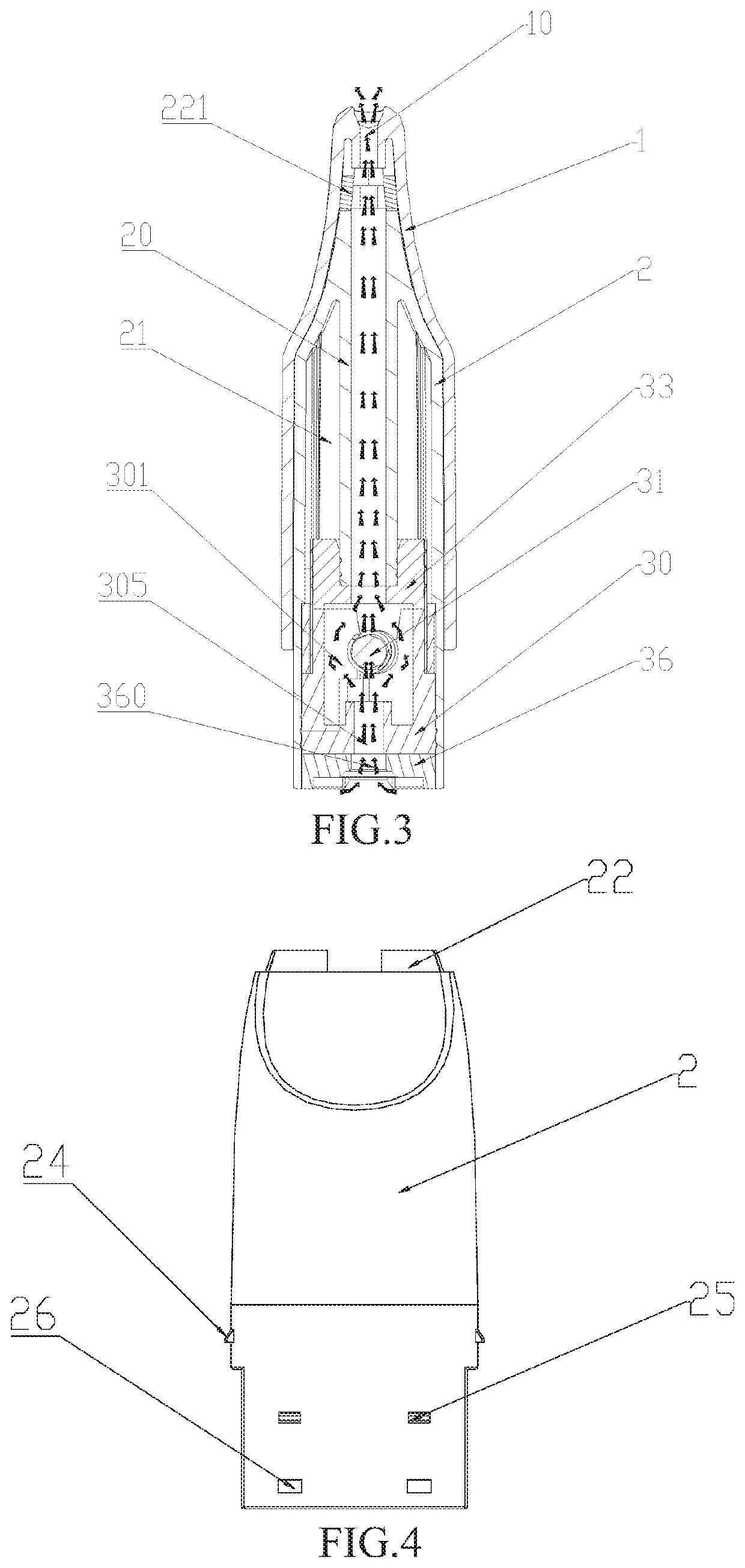 Electronic cigarette vaporizer with liquid storage transition chamber