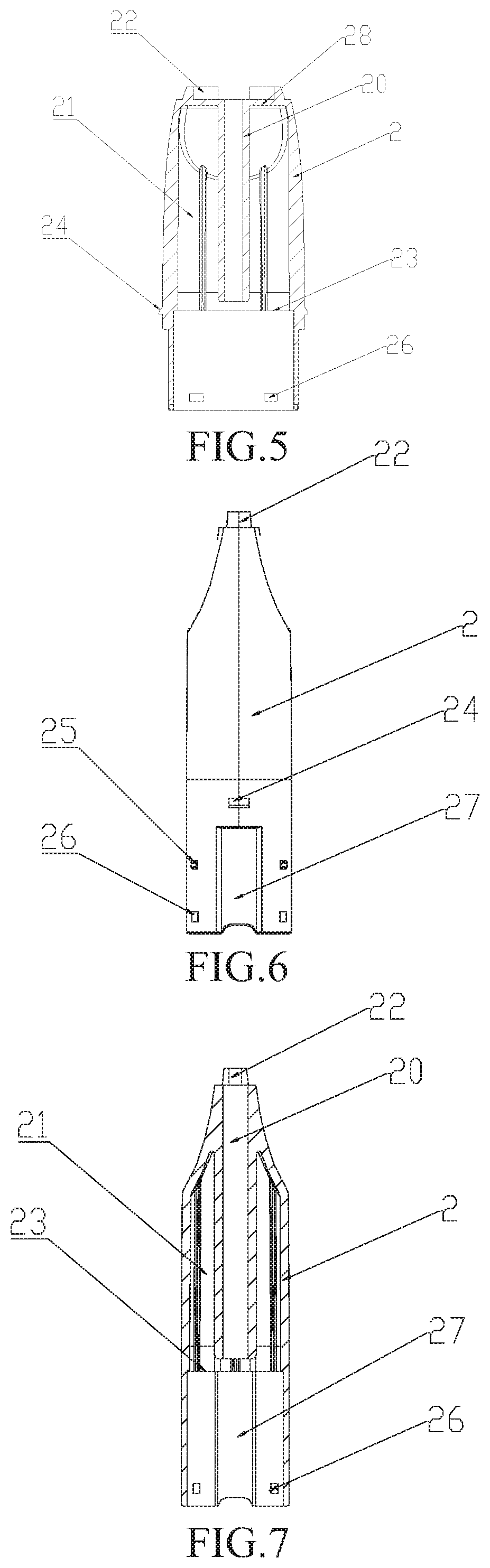 Electronic cigarette vaporizer with liquid storage transition chamber