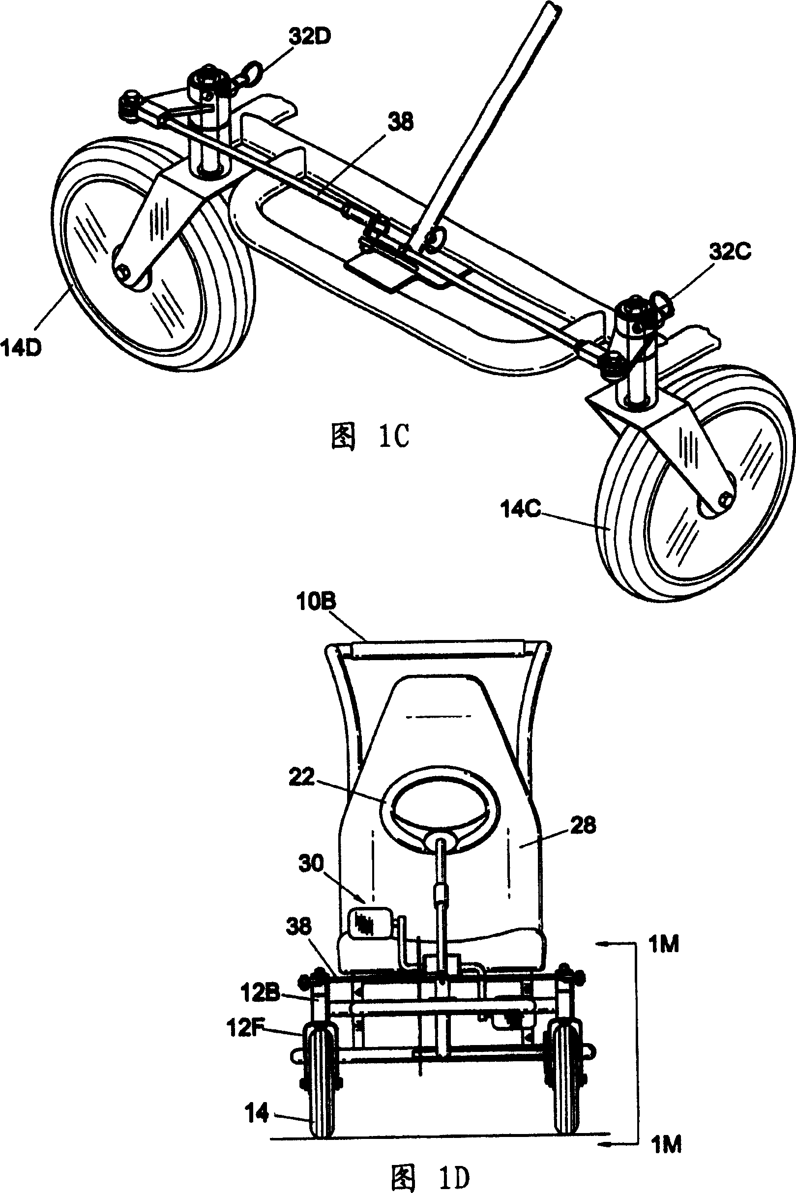 Vehicle with swivel control of casters for enabling rider or external steering