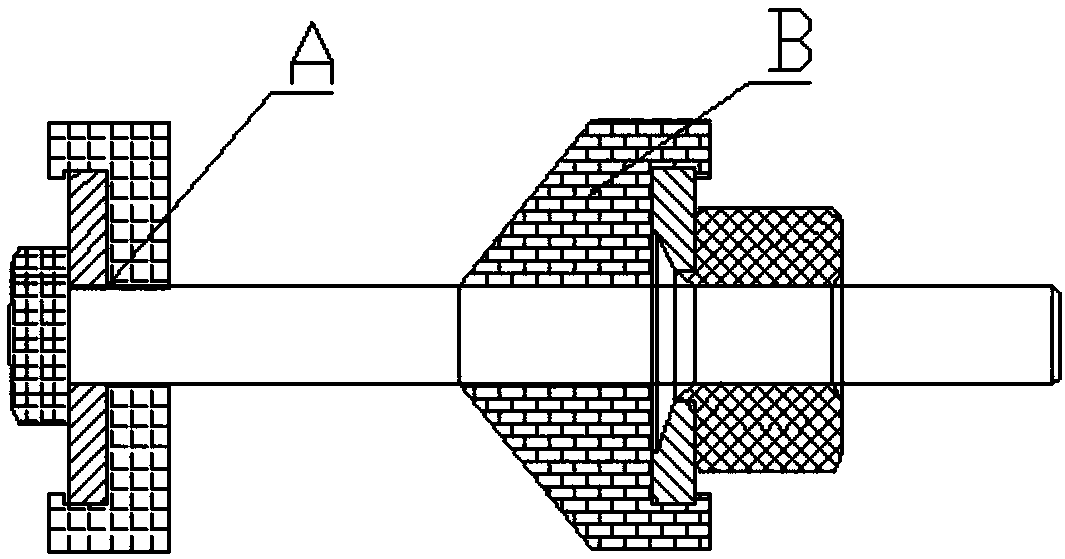 Bolt-nut assembly with different colors