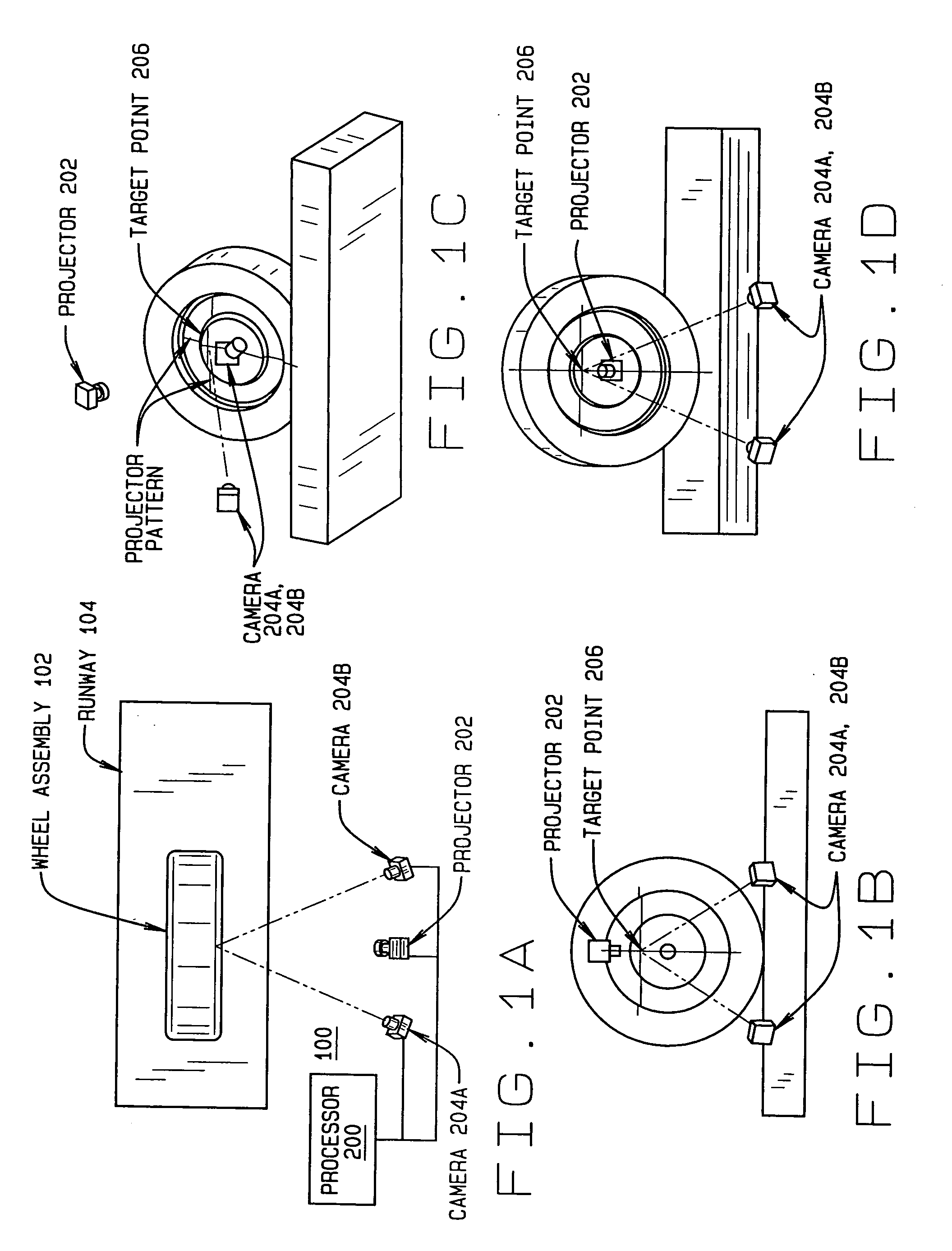 Method and Apparatus for Wheel Alignment System Target Projection and Illumination